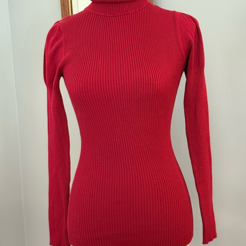 It's Our Time red Ribbed Sweater